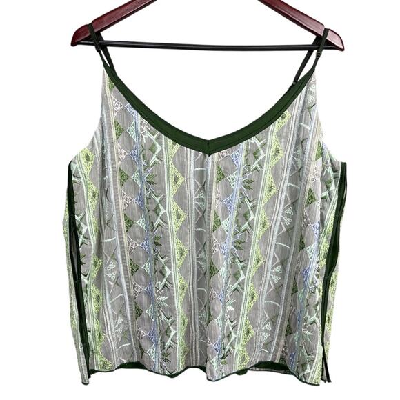 Anthropologie Tiny Clarice Blouse Adjustable Strap Embroidered Boho Western L - Picture 2 of 9